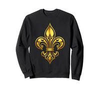 Classic Fleur De Lis Elegant French Heraldic Emblem Art Sweatshirt