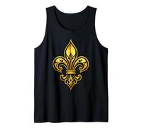 Classic Fleur De Lis Elegant French Heraldic Emblem Art Tank Top