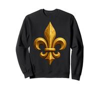 Classic Fleur De Lis French Heraldic Medieval Emblem Art Sweatshirt