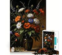 Classic Floral Still Life 1000 Piece Puzzle For Teenagers Brain Think Clear Hue Real Challenge Home Display (50x75cm)