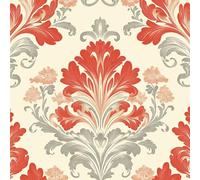 Classic Floral Wallpaper Self-Adhesive 0.4×20 m Retro Pink Flowers Pattern Matte Contact Paper Removable Thicken Waterproof Canvas Peel and Stick Wall Paper for Home Decoration Furniture Renovation