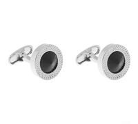 Classic for french Cufflinks 2.7cm Round Citrine Stone Classic | Sparkling citrine for crystal, round alloy design, baking finish polish, formal wear essential, 2.7cm size