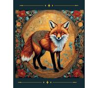 Classic Fox Notebook: Glossy cover. 110 lined pages, 7.5" x 9.25”