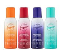 Classic Fragrances 4 Pack Assorted Aromas Bundle - Air Freshener Spray - For Home, Vehicles, Clothes, Fabrics - Long Lasting Smell, Portable Spray Can - Deodorise & Neutralise Odours - 125ml