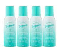 Classic Fragrances 4 Pack Ocean Breeze - Sea Salt, Fresh Air & Ocean Aroma Air Freshener Spray - For Home & Vehicles - Long Lasting Smell, Portable Spray Can - Deodorise & Neutralise Odours - 125ml