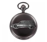 Classic French CX Estate ref49 Pewter Effect Design on a Polished Black case Men's Gift Quartz Pocket Watch fob