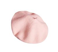 Classic French erets for Baby Girls Solid Wool Blend Artist eanie Cap Toddler Winter Warm Beret Hat Kids Winter Hat (Pink, One Size)