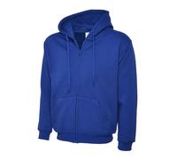 Uneek Adult Classic Full Zip Hooded Sweatshirt Taped Neck Comfortable Unisex Top
