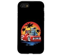 Classic Funny Hotrod Pick-up Truck Cartoon Case for iPhone SE (2020) / 7/8