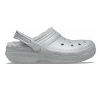 Classic Fuzz Glitter Faux Fur Lined Clogs Shiny Grey