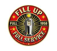 Classic Gas Station Tin Sign Metal Tin Sign Plaque