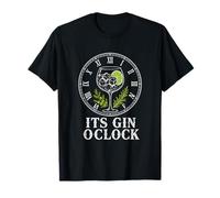 Classic Gin O'clock Botanical Cocktail Clock T-Shirt