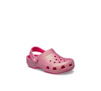 Crocs Unisex Kids Clog, Classic Iridescent Glitter Clog K, Dragon Fruit, 1 UK Child