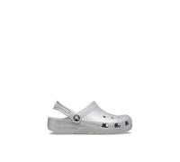 'Classic Glitter' Kids Beach Crocs Silver Infant 9