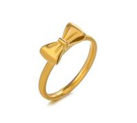 Classic Gold Bow Forever Love Knot Promise Rings Cute Stackable Comfort Bands for Womenher Titanium Steel Bowknot Ribbon Infinity Ring Thin Band Anniversary Wedding Engagement Eternal Ring 9#, silver