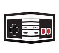 Classic Golden Age Retro 8-Bit Gaming Controller Wallet Bi-Fold Coin Pocket & Card Holder, Black