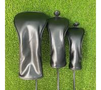 Classic Golf Wood Head Covers, Soft Leather Protective Cases For Driver And Fairway Wood 3 5 Clubs 3pcs/set One Size
