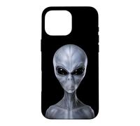 Classic Gray Alien Extraterrestrial UFO Believer Graphic Case for iPhone 16 Pro Max