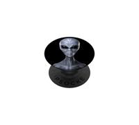 Classic Gray Alien Extraterrestrial UFO Believer Graphic PopSockets Adhesive PopGrip