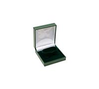 Classic Green Leatherette Bangle Box, Watch Box C-Clip Flat Bangle Box Jewellery Box for Birthdays, Proposals, Gifts, Jewellery Display Box