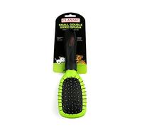 CLASSIC, Green Small Double Sided Pet Grooming Brush for Cats & Dogs