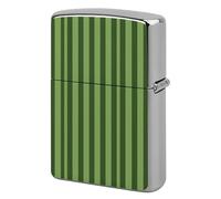 Classic Green Striped Metal Case, Durable Protective Cover with Personalized Graffiti Design Easy to Install, Universal Fit