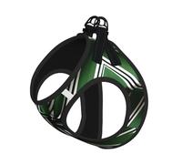 Classic Green Striped Print Dog Harness Leash Set Reflective Pet Harness Puppy Vest Suitable Dogs Cats Small Breeds