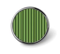 Classic Green Striped Round Badge Cute Enamel Lapel Pin Brooches Button Pin Personalized Clothing Decoration Unisex Badge Holder Hats Bags Shirts Decor