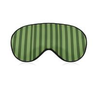Classic Green Striped Sleeping Mask, Light Blocking Eye Mask, Comfortable and Soft, Eye Cover with Elastic Band, Suitable for Men and Women, Suitable for Travel/Sleeping