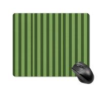 Classic Green Striped Square Mouse Pad Portable Computer Mousepad with Non-Slip Rubber Base 18 * 22cm Ultra-Thin Gaming Mouse Mat for Computer Laptop Office Desk Accessories
