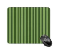 Classic Green Striped Square Mouse Pad Portable Computer Mousepad with Non-Slip Rubber Base 25 * 30cm Ultra-Thin Gaming Mouse Mat for Computer Laptop Office Desk Accessories