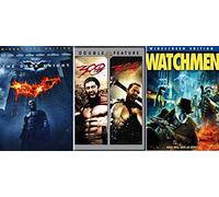 Classic Gritty Comics Come to Life: 300/ 300 Rise Of An Empire & The Dark Knight & Watchmen DVD Bundle Frank Miller
