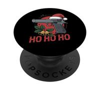 Classic Gun XMas HO HO HO - Funny Christmas Guns PopSockets Adhesive PopGrip