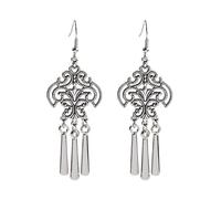 Classic Gypsy Silver Color Indian Earrings Jewelry Ladies Jhumka Earrings-Style 2