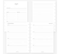 Classic Happy Planner 2025 Week on Two Pages Weekly Planner Insert Agenda Refill for 9-Discs Notebook 7 x 9.25 (Weekly Horizontal Lined)