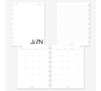 Classic Happy Planner 2026 Month on Two Pages Monthly with Notes Planner Insert Agenda Refill for 9-Discs Notebook 7 x 9.25 (Separable Months, Monday Start)