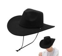 Classic Hat - Western Design, Comfortable Sun Accessory | Ideal for Men and Women Costumes, Perfect for Cosplay and Events Where An Authentic Touch Is Required, Black, 10 Años