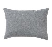 Classic Herringbone Tweed Boudoir Cushion in Stone Grey. Soft Grey Traditional Check Design. 17x12" Rectangle Cushion Cover