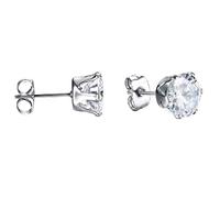 Classic Hexagon Single Diamond Zircon Earrings Bride's Earrings Personality Jewelry for Women and Girls Show Temperament Delicate Full Diamond Zircon Earrings Front Hoop Earrings (Silver, One Size)