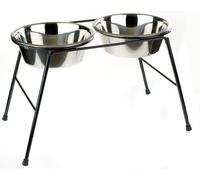 Classic High Dog Bowl Stands Stand - Twin Bowl Holder - 4 litre Dishes