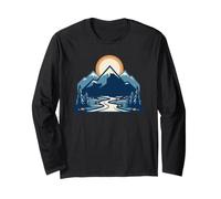 Classic Hiking Trail Landscape for Wilderness Backpackers Long Sleeve T-Shirt