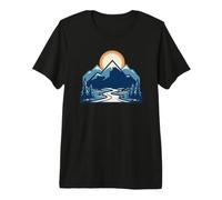 Classic Hiking Trail Landscape for Wilderness Backpackers Premium T-Shirt
