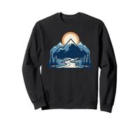 Classic hiking trail landscape for wilderness backpackers Sweatshirt