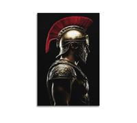 Classic Historical Wall Art, Ancient Greek Spartan Warrior with Helmet, Timeless Art Design for Household Bedroom Interior Hanging Paintings Poster 20x30inch(50x75cm)