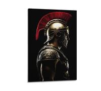 Classic Historical Wall Art, Ancient Greek Spartan Warrior with Helmet, Timeless Art Design for Household Bedroom Interior Hanging Paintings Poster 08x12inch(20x30cm)