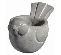 Classic Home and Garden Cement Buddies Animal Planter - Cute Desk Decoration - UV Coated Animal Vase w/Removable Drain Plug - Succulent Planter for Indoor/Outdoor Use (Bird Planter, Natural, Small)