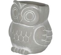 Classic Home and Garden Cement Buddies Animal Planters - Cute Desk Decoration - UV Coated Animal Vase w/Removable Drain Plug - Succulent Plant Pot for Indoor/Outdoor (Owl Planter, Natural, Small)