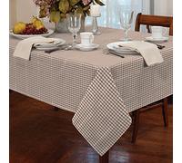 Classic Home Store Alan Symonds Tablecloths Gingham Tablecloth Beige 54 x 72