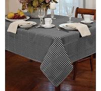 Classic Home Store Alan Symonds Tablecloths Gingham Tablecloth Black 54 x 72, 12401750
