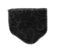 Classic Home Store Charcoal Scroll Swirl Design Single Standard Chair Back Lace Trim Furniture Cover